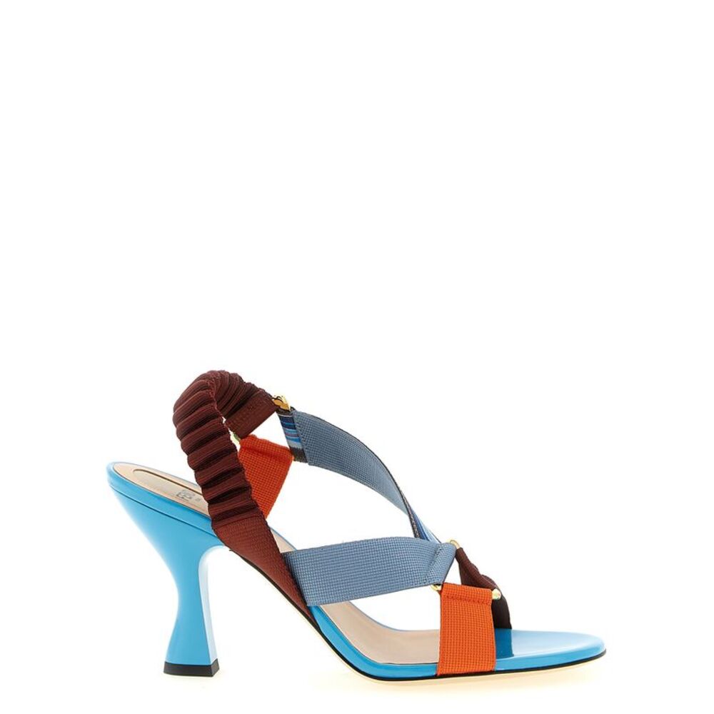 Fendi Multicolor Viscose Strap-On Women's Sandals